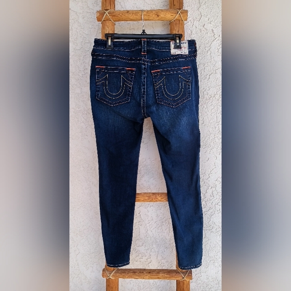 🔥True Religion Women's (30 W - 28.5) Blue Skinny Jeans. - Picture 5 of 7